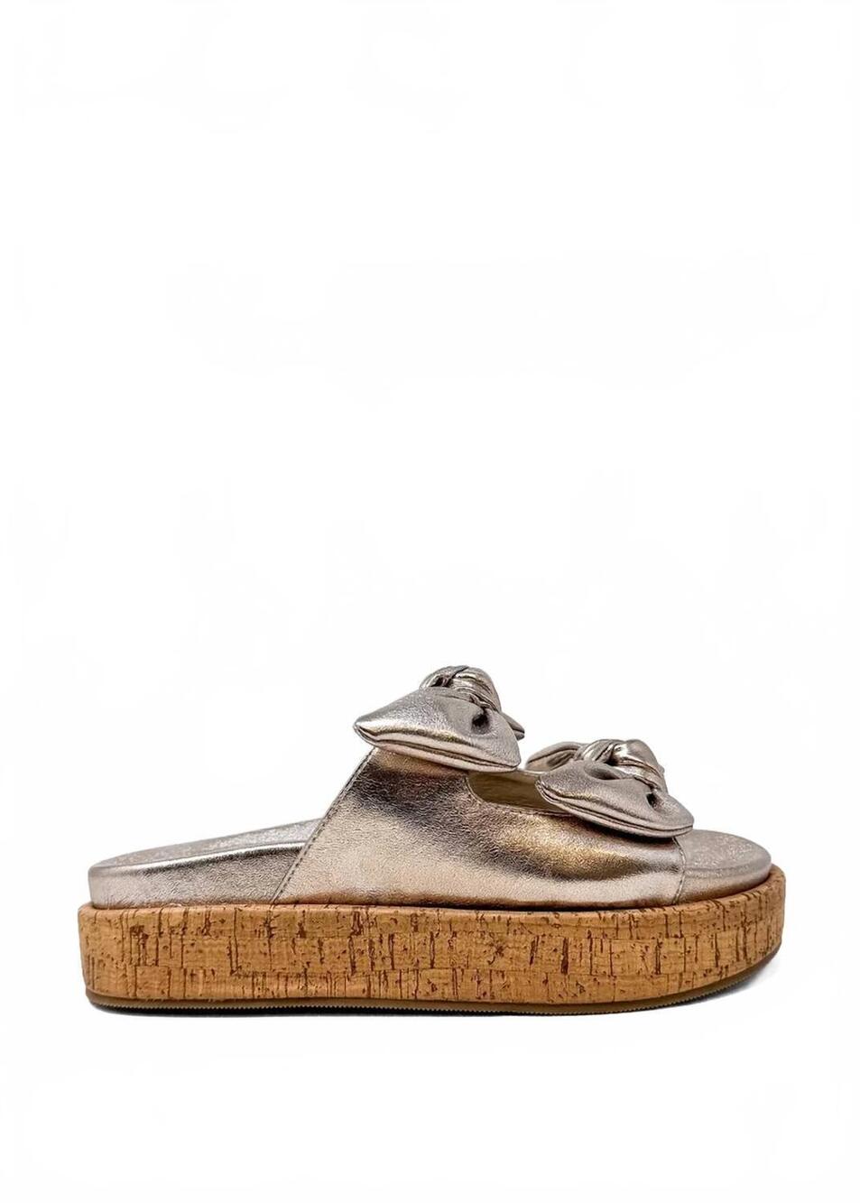 NEW SHU SHOP women's kiki slide sandal in golden
